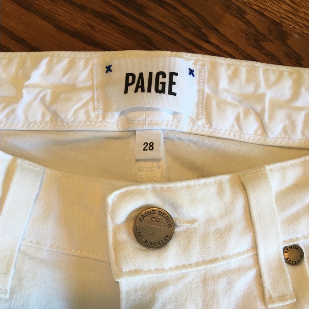 Paige Denim white ankle pant